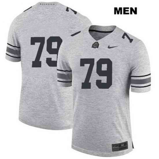 Brady Taylor Ohio State Buckeyes Authentic Mens  79 Nike Stitched Gray College Football Jersey Without Name Jersey